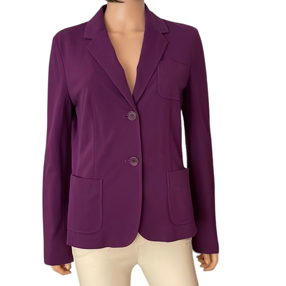 NWOT Talbots purple cotton blazer